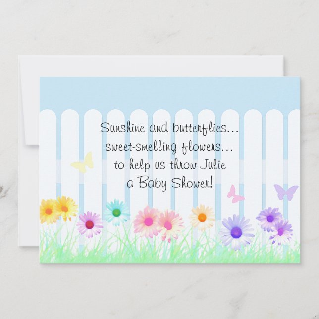 Daisy Garden Baby Shower Invitations (Front)