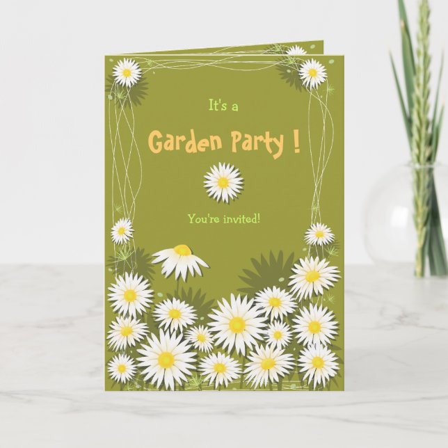 Daisy Garden Birthday Party Invitation (Front)