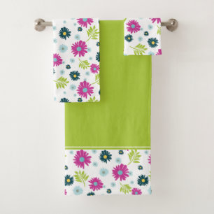 Daisy Garden Botanical Wildflower Bath Towel Set