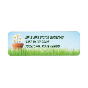 Daisy Garden Return Address Label