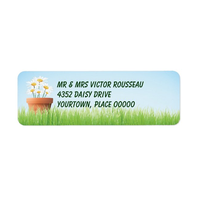 Daisy Garden Return Address Label (Front)
