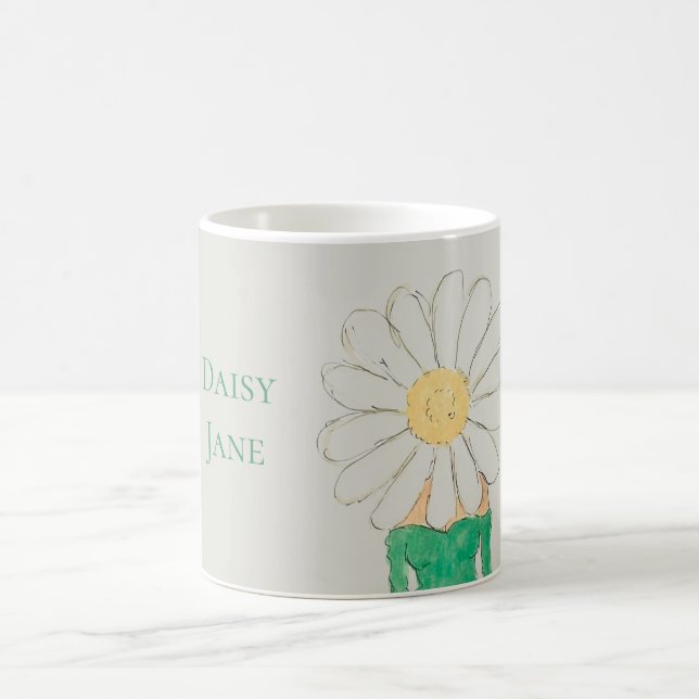 Daisy Girl Green Dress   Coffee Mug (Center)