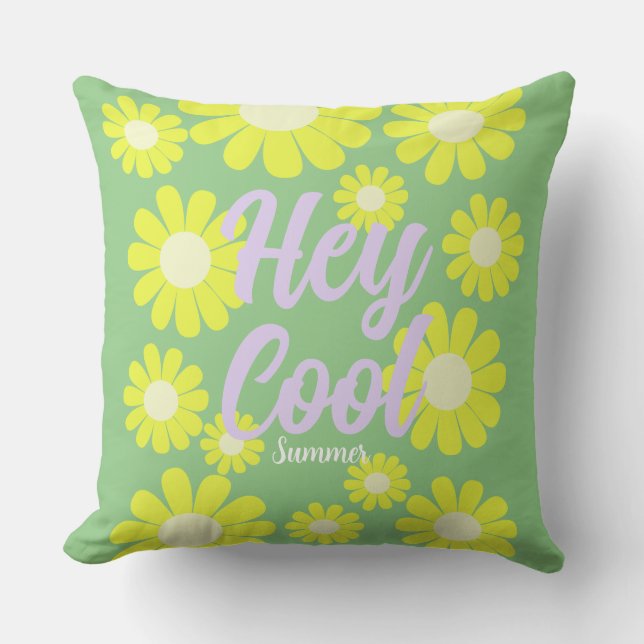 Daisy Green Cushion (Front)