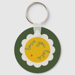 DAISY GREEN - Floral Key Ring Mother's Day