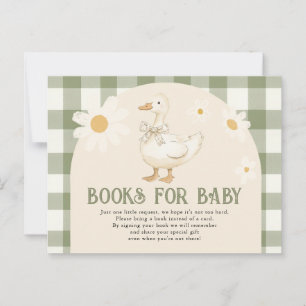 Daisy Green Goose Baby Shower Books for baby Postcard