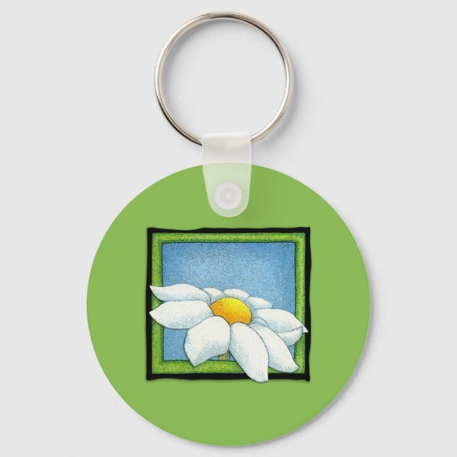 Daisy green Keychain (Front)