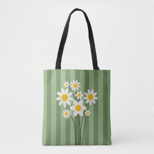 DAISY GREEN - Mother's Day Floral Print Tote Bag