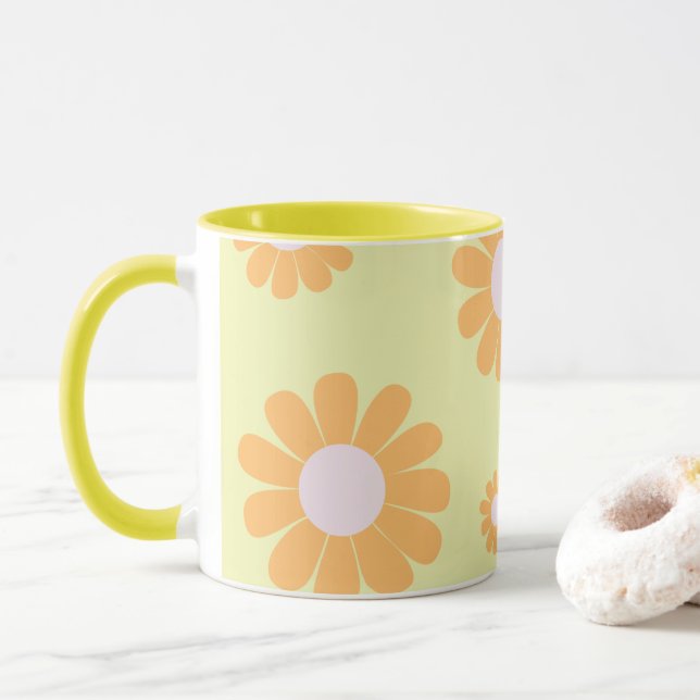 Daisy Green Orange Mug (With Donut)