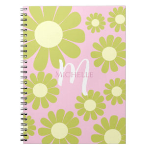 Daisy Green Pink Monogram Notebook