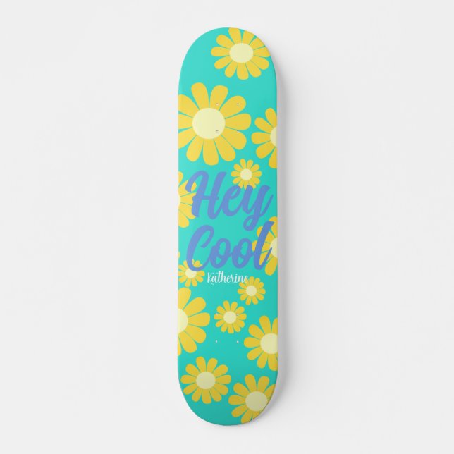 Daisy Green Teal Skateboard (Front)
