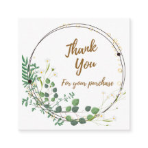 Daisy Greenery 'Thank You' Enclosed Card