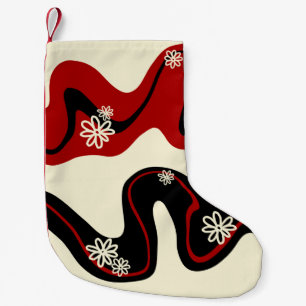 Daisy Groove - Red & Cream Small Christmas Stocking
