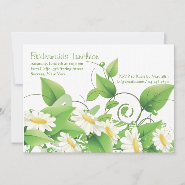 Daisy Grunge Invitation (Front)