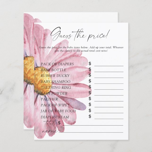 Daisy - Guess the price Game (Front/Back)