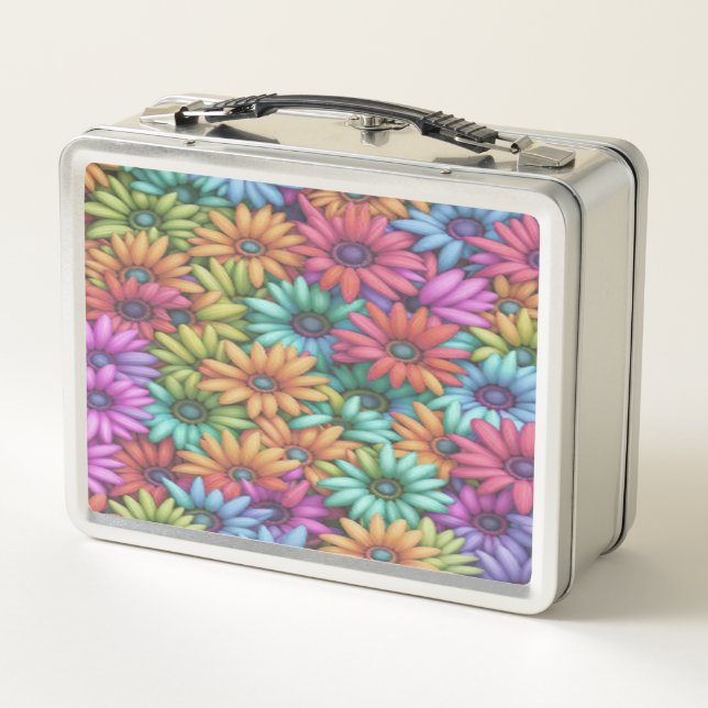 Daisy Happy #4111 - Metal Lunchbox (Back)