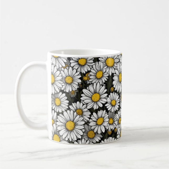 Daisy – Happy Flower Design Coffee Mug (Left)