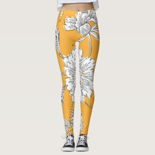 Daisy Heads: Summer Floral Line. Leggings