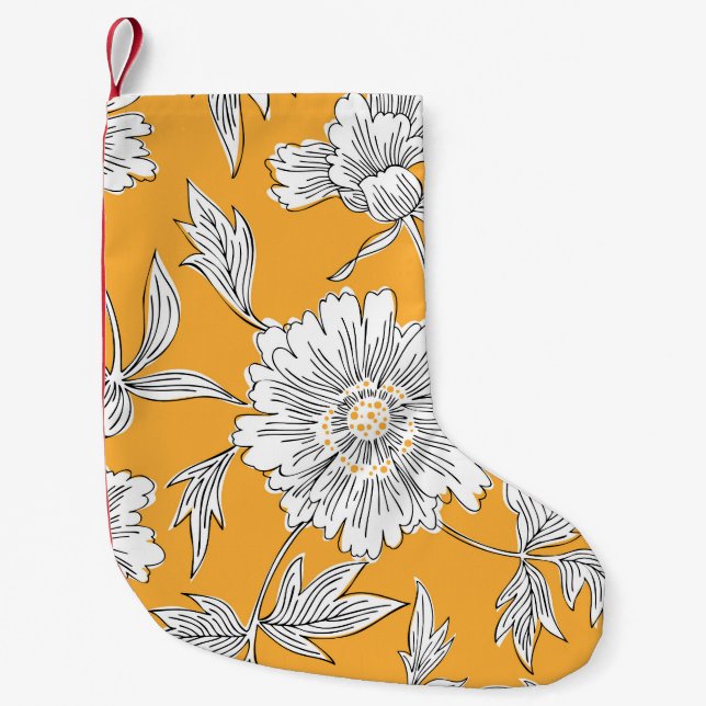 Daisy Heads: Summer Floral Line. Small Christmas Stocking (Front)