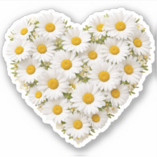 Daisy Heart April Birth Flower