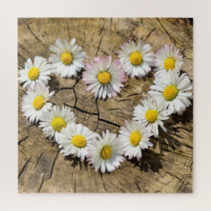 Daisy Heart Jigsaw Puzzle - Love - Customisable