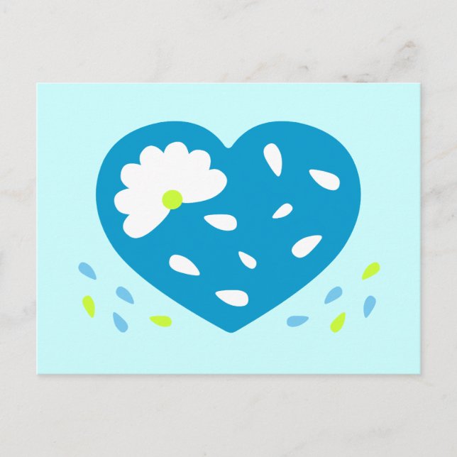 Daisy Heart Postcard (Front)