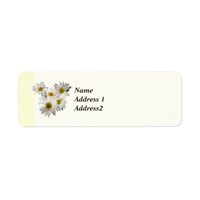 Daisy Heart Save the Date Return Address Label (Front)