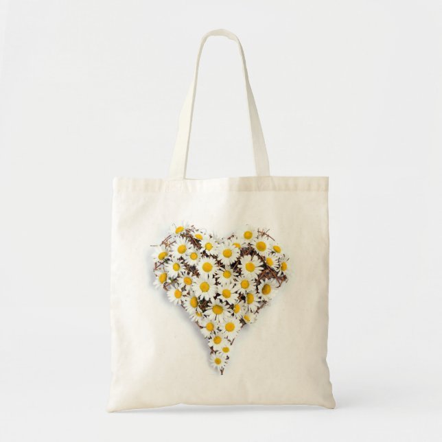 Daisy heart tote bag (Front)