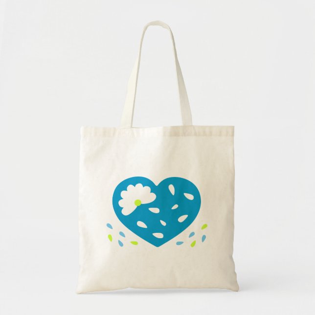 Daisy Heart Tote Bag (Front)