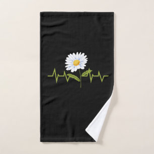 Daisy Heartbeat Hand Towel