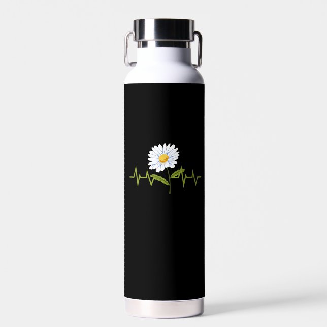 Daisy Heartbeat  Water Bottle (Front)