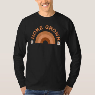 Daisy Home Grown Retro Rainbow Groovy Flower Cute T-Shirt