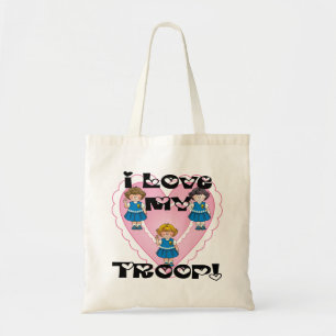 Daisy I Love My Troop Heart Tote Bag