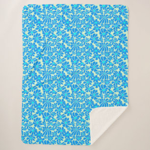 Daisy in 2 shades B02.bblue L Green BG Sherpa Blanket