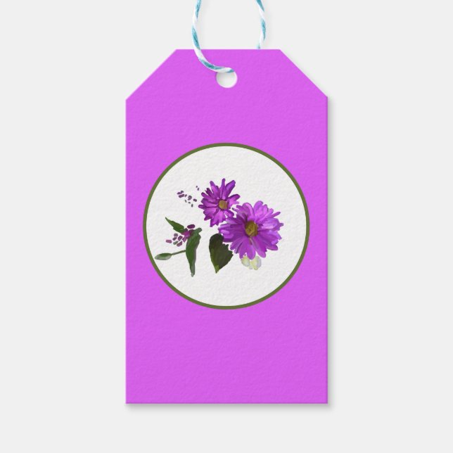 Daisy in lavander Design Gift Tags (Front)