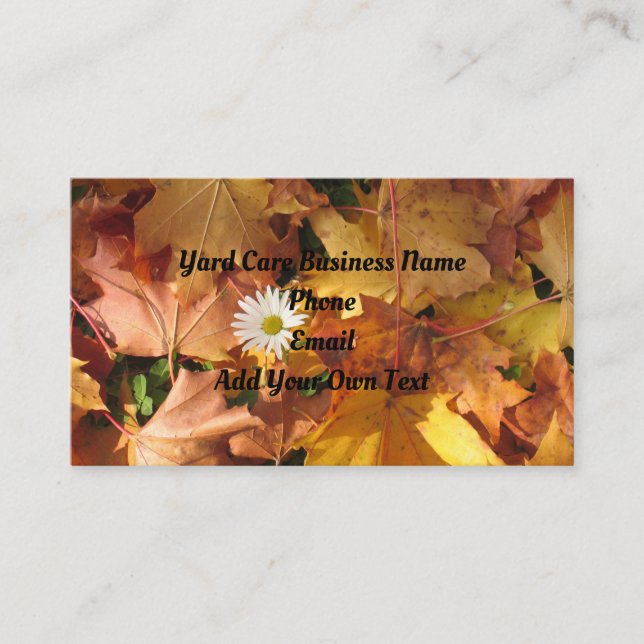 Daisy In Leaves Business Card (Front)
