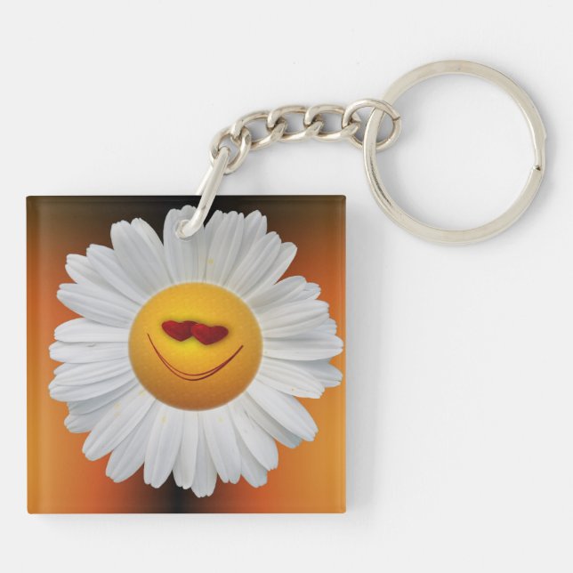 Daisy in love key ring (Back)
