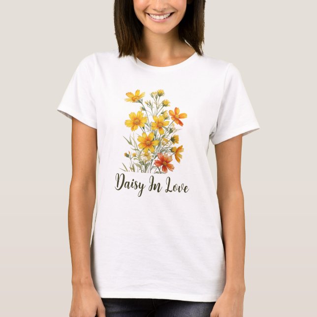 Daisy In Love Wildflower T-Shirt (Front)