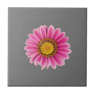 Daisy In Pink Ceramic Tile