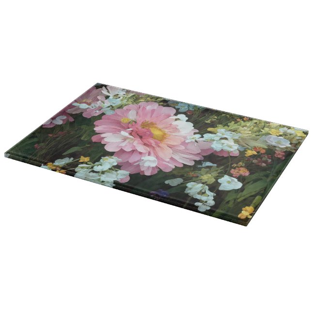 Daisy in Pink Cutting Board (Corner)