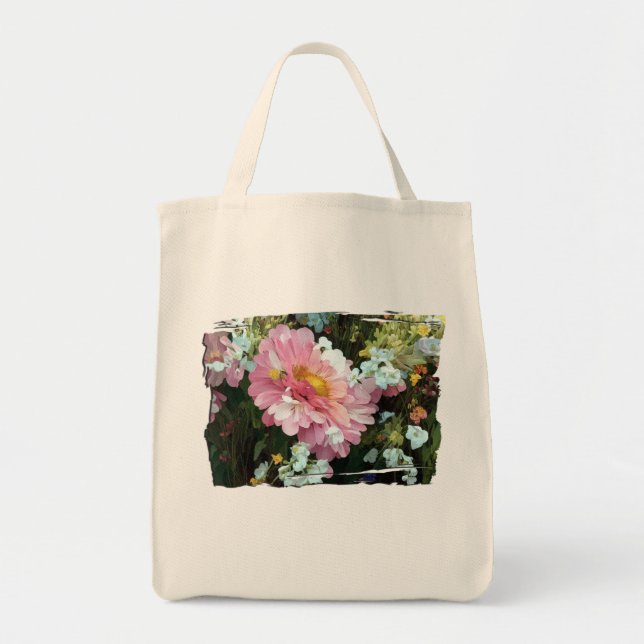 Daisy in Pink Tote Bag (Front)