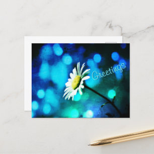 Daisy in Turquoise Greetings Postcard