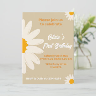 Daisy Invitation  daisy birthday card