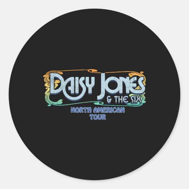 Daisy Jones The Six North American Tour Classic Round Sticker (Front)