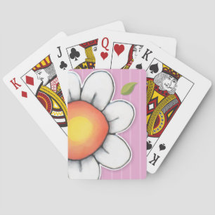 Daisy Joy pink stripes Bicycle® Playing Cards