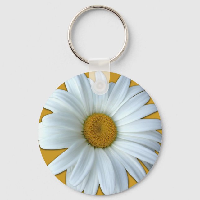 Daisy Key Chains Cheerful Yellow Flower Gifts (Front)
