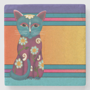 Daisy Kitty Stone Coaster