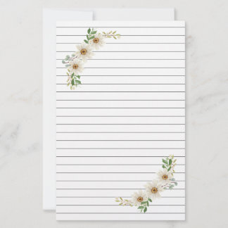 Daisy Lined Stationery 