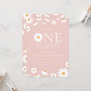 Daisy Little Miss Onederful Birthday Invitation
