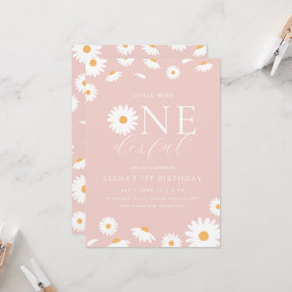 Daisy Little Miss Onederful Birthday Invitation