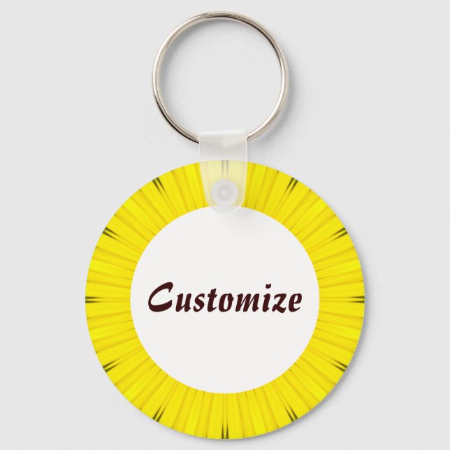 Daisy Mandala Template 01 Key Ring (Front)